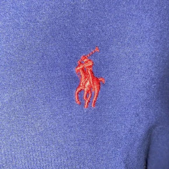 Polo Ralph Lauren navy blue v-neck t-shirt Classic Fit shortsleeve mens Medium​​ - Picture 3 of 7